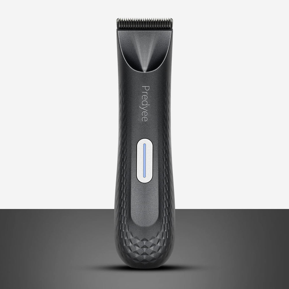 Predyee Manscape Trimmer with ceramic blade for smooth nick-free grooming.