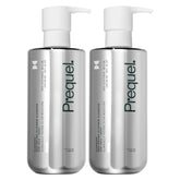 Prequel Gleanser bottle front pump for daily moisturizing cleanse with 24-hour hydration potential