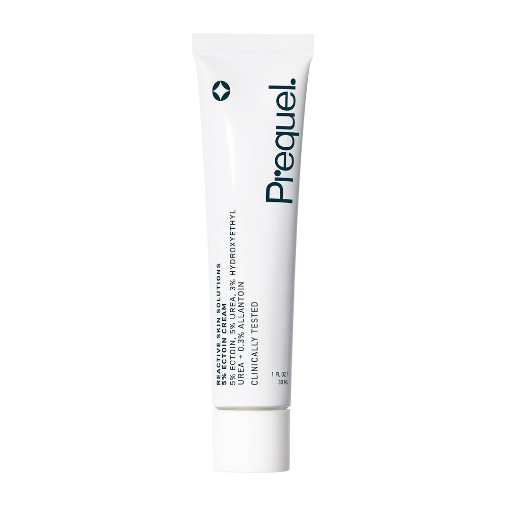 Prequel Reactive Skin Solutions bottle front showing a calming barrier-care formula