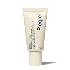 Prequel Skin Sun Barrier SPF50 bottle close-up shows mineral protection for daily use