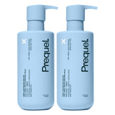 Prequel Skin Urea Advanced Relief Milk bottle shows unscented, deep hydration for dry skin.