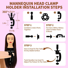 Presilkee free wig stand included for wigs.