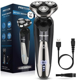PRITECH electric razor closeup blades for precise, comfortable shave.