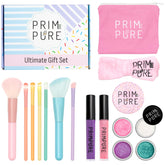 Prim and Pure Ultimate Mineral Makeup Gift Set front view showing kid-safe colors for playtime.