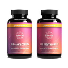 Primal Harvest hair growth vitamins bottle-front showcases daily hair wellness support.