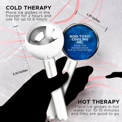 PRIME Fitness unbreakable steel cooling roller used for soothing facial massage