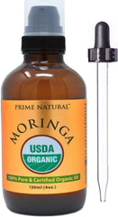 Prime Natural Moringa Oil skin-application demonstrates soothing moisture for daily routines.