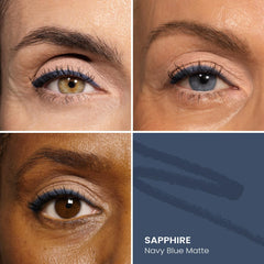 PrimePrometics PrimeEyes Glide Sapphire application closeup demonstrates butter-smooth glide for precise lines.