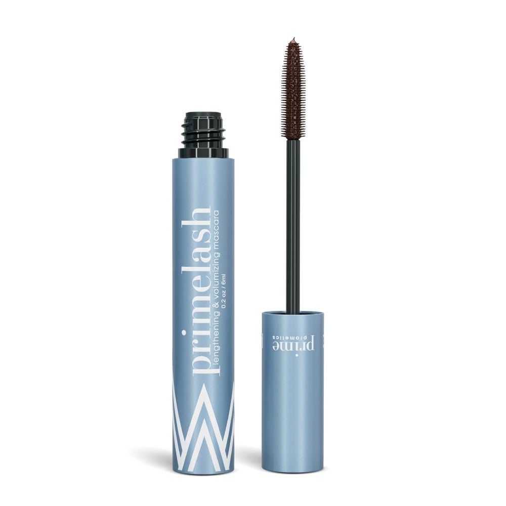 Prime Prometics PrimeLash mascara bottle shows sleek design for easy daily use and hypoallergenic formula.