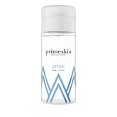 PrimePrometics PrimeSkin Beauty Water bottle closeup showing hydrating makeup-removal formula.