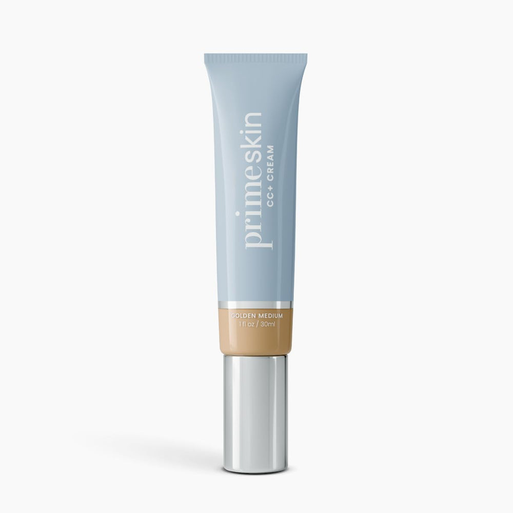 Prime Prometics PrimeSkin CC+ bottle demonstrates hydrating, long-lasting soft-matte finish.