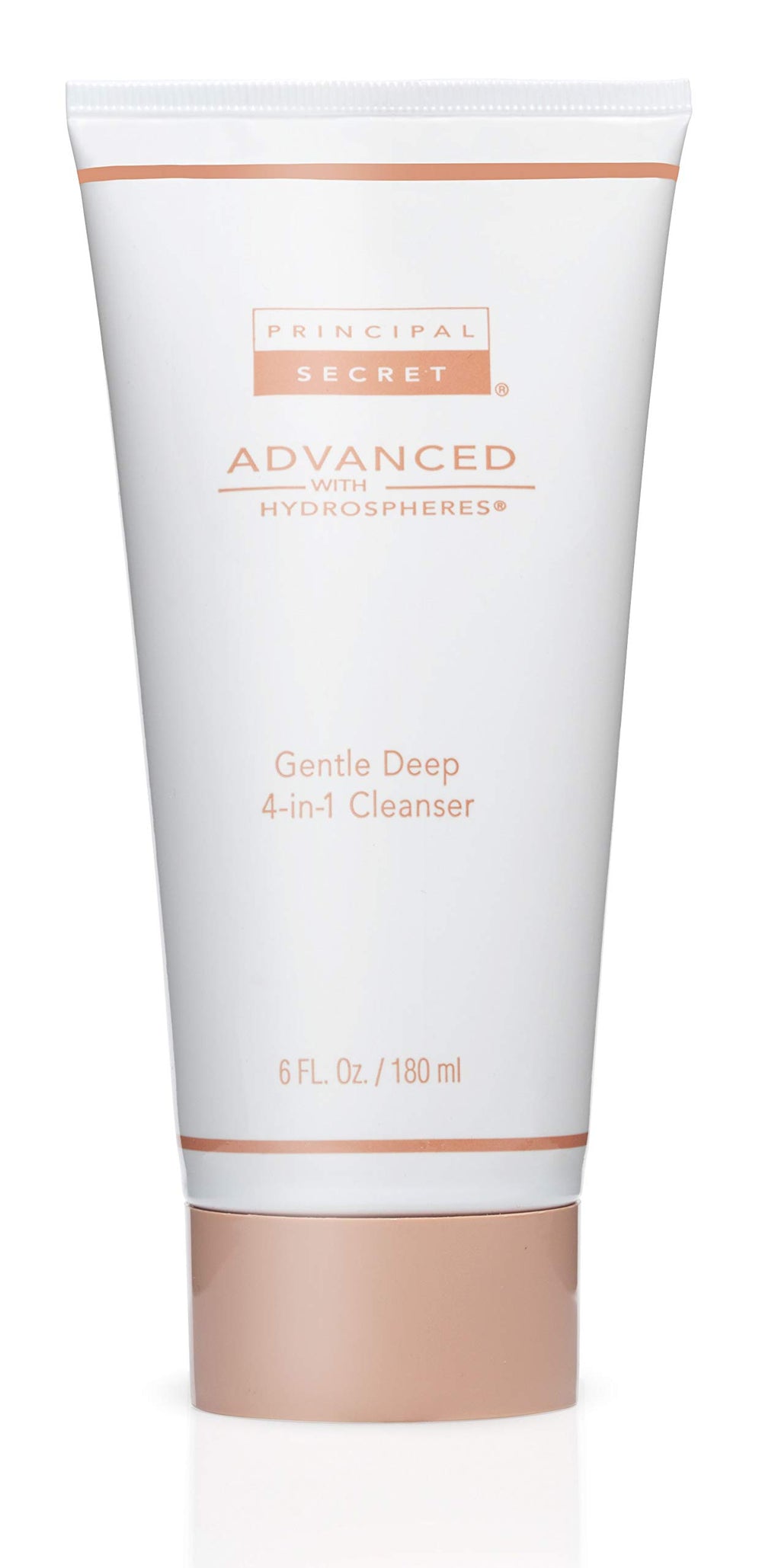 Principal Secret Gentle Deep 4-in-1 Cleanser bottle view showing easy makeup removal and skin preparation.