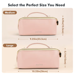 Prite Makeup Bag Clear Divider emphasizes visible organization and quick selecting items.