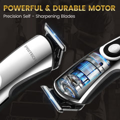 PRITECH detachable blades image demonstrates easy cleaning and quick blade swaps.