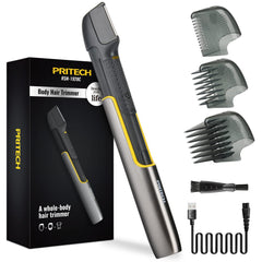 PRITECH body trimmer extendable arm enables back grooming for hard-to-reach areas