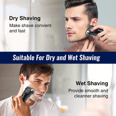 PRITECH Electric Razor 3-blade-system contours for a close shave.