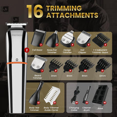 PRITECH LED display trimmer helps monitor battery life before trimming sessions.
