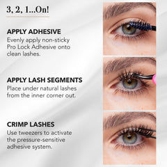 Pro Lash remover included facilitates gentle removal after daywear.
