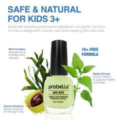 Probelle Anti-Bite cap close-up highlights secure, travel-friendly packaging for on-the-go