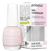 Probelle Illuminating Nail Concealer bottle close-up showing lilac glow for brighter nails