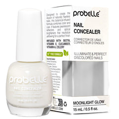 Probelle Illuminating Nail Concealer bottle-display shows radiant finish for brighter nails