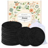 ProCIV reusable makeup remover pads pack black for zero-waste skincare