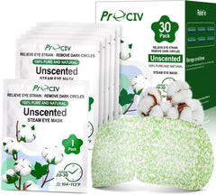 ProCIV steam eye-mask packaging highlights travel-friendly packaging for quick relaxation.