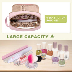 Prokva back compartments store tools, stickers, clippers neatly during travel.
