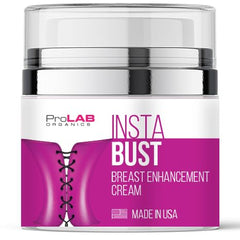 ProLab Organics InstaBust bottle emphasizes fuller bust appearance with a targeted formula.