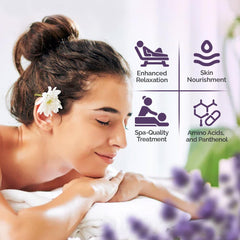 PRO NAIL Healing Therapy Lotion warm-application scene showing aromatherapy and relaxation.