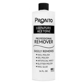 Pronto 100percent acetone bottle 16oz ready for salon-grade polish removal
