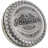 Prospectors Pomade Coal Mine jar demonstrates matte finish for a natural, casual look.