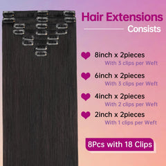 Psiool seamless base clip-in hair shows invisible finish for everyday wear.