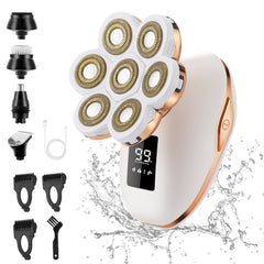 Psmicor 7D electric razor glide shows smooth contouring for arms legs and face