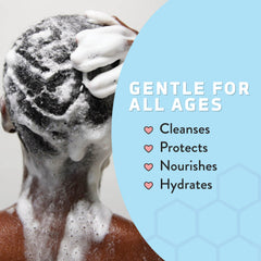 PSORIASIS HONEY Renewing Shampoo argan-oil drop emphasizes nourished, shiny hair.