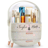 Ptesly Bling makeup organizer top view enables easy access to cosmetics