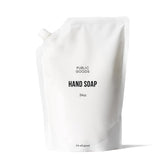 Public Goods hand soap bottle with pump delivers gentle cleansing and a refreshing citrus scent