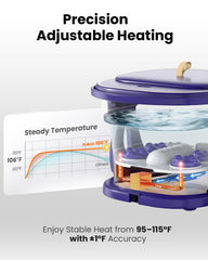 Puboo foot spa temperature display guides precise heat for soothing soaks.