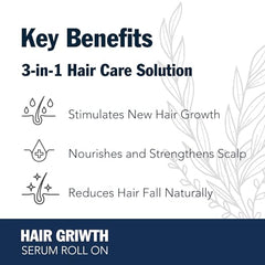 Puggaree Rosemary Serum Roll-On application on thinning areas for precise treatment