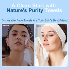 PUHPIG disposable towels extra absorbent and thick for easy makeup removal