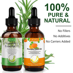 Pumpkin Seed Oil on dry hair illustrates deep moisture and frizz reduction.