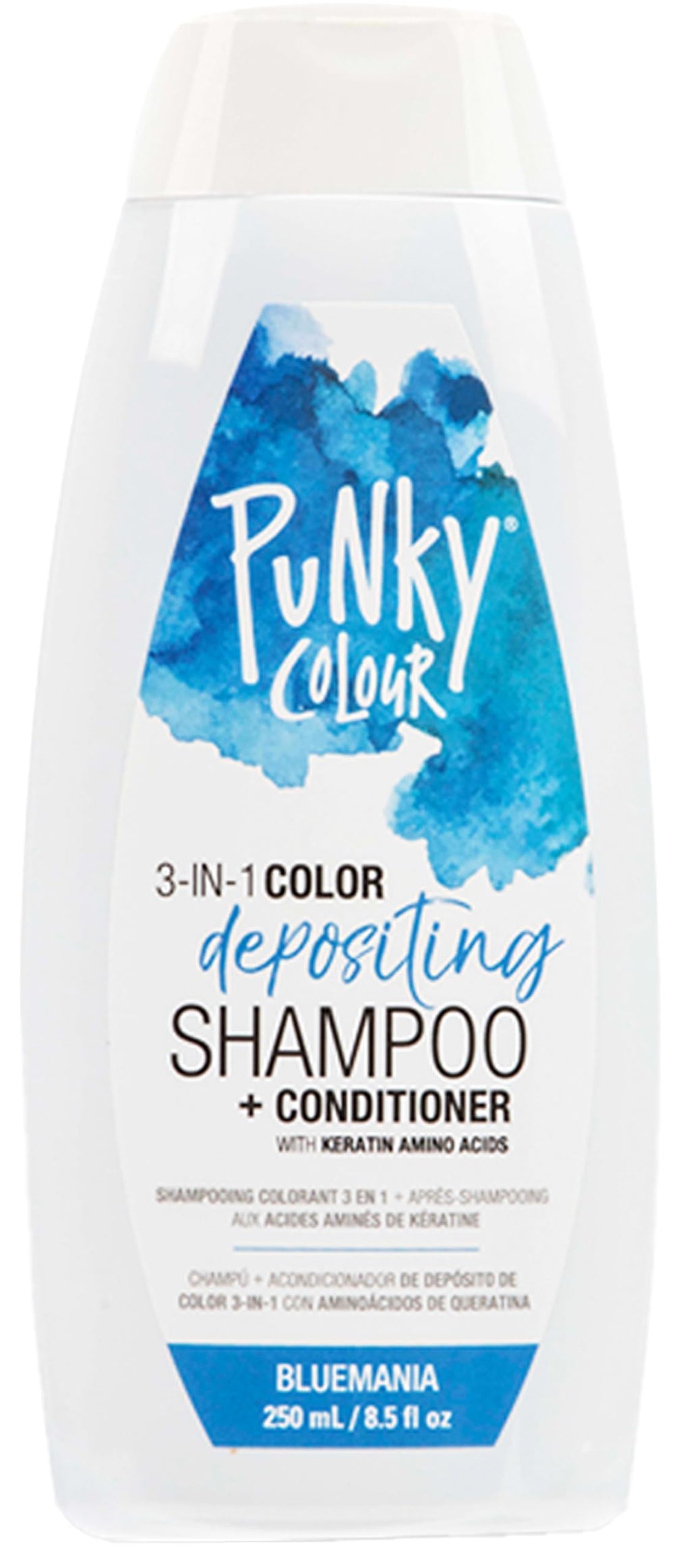 Punky Bluemania bottle close-up for vibrant color refresh.