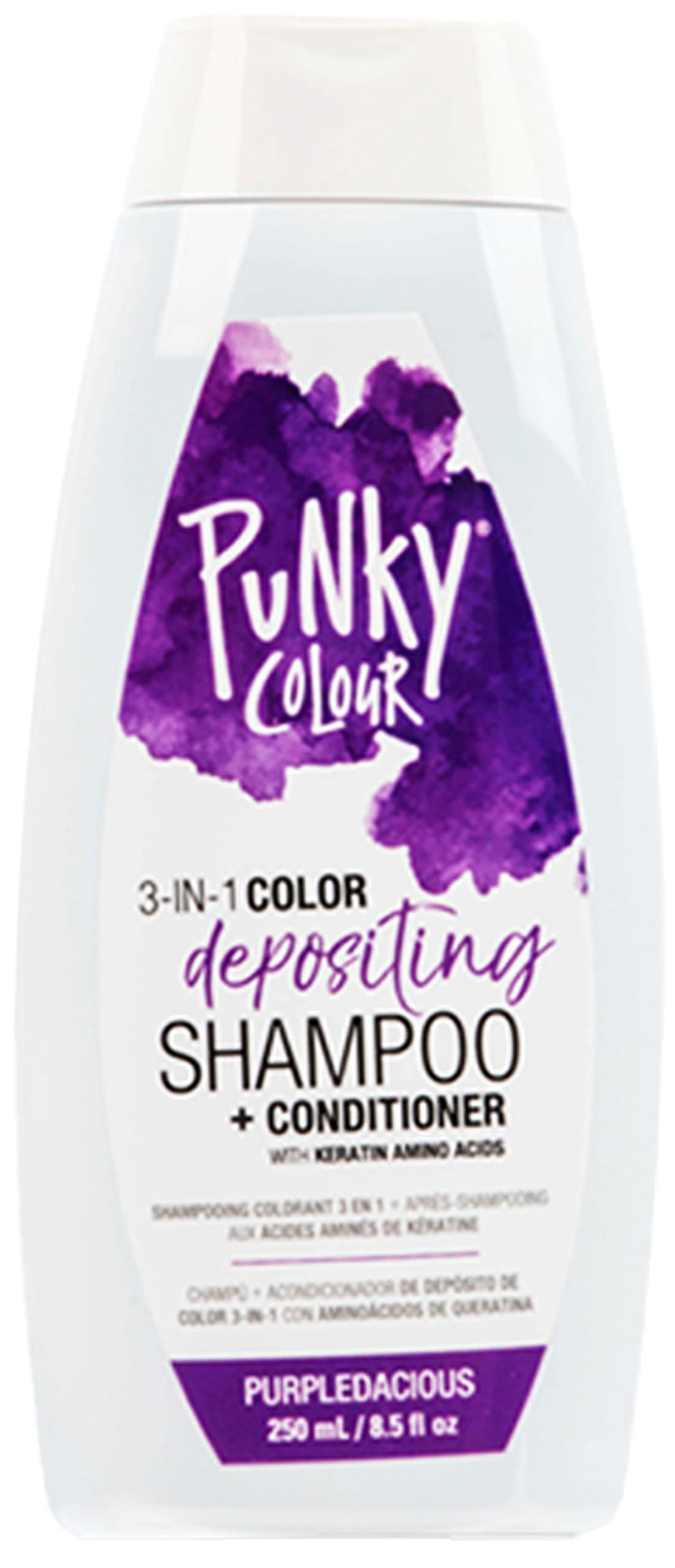 Punky Colour 3-in-1 Purpledacious bottle for vibrant color refresh and moisture.