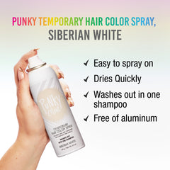 Punky Siberian White hair streaks add vivid accent color.
