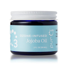 PurO3 ozonated jojoba oil bottle for daily hydration and skin balance