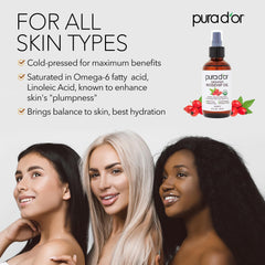 PURA D OR Rosehip Seed Oil used as hair treatment for frizz control and shine