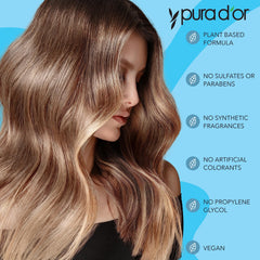 PURA D'OR argan oil nourish visual close-up demonstrates hair softening properties