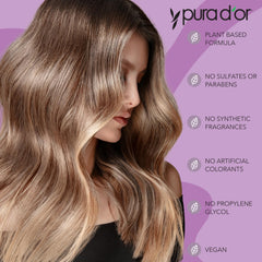 PURA D'OR Color Harmony conditioner bottle for deep hydration without color fade risk.
