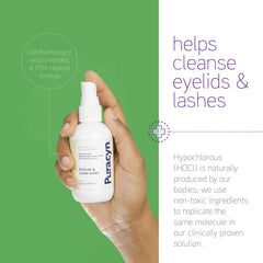Puracyn Eyelid and Lash Care closeup highlighting gentle cleansing.