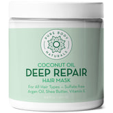 Pure Body Naturals Coconut Oil Hair Mask jar — deep conditioning for dry, color-treated hair.